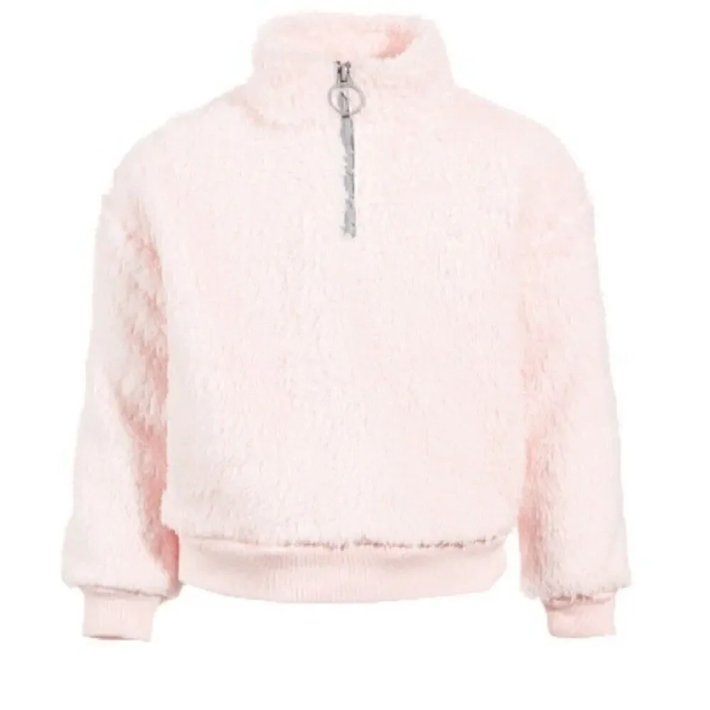 IDEOLOGY Big Girls Sherpa Quarter-Zip Pullover, sweater, new